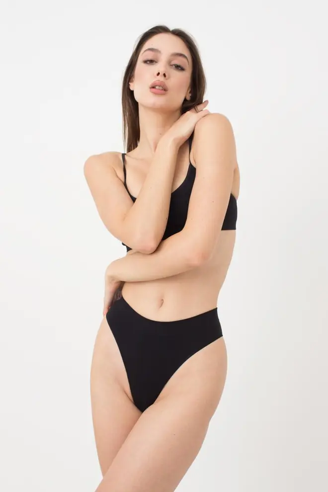 Seamless Ribbed Brazilian Briefs BRASILIAN BRIEFS RIB (black)