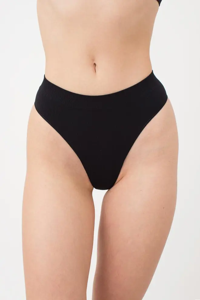 Seamless Ribbed Brazilian Briefs BRASILIAN BRIEFS RIB (black)