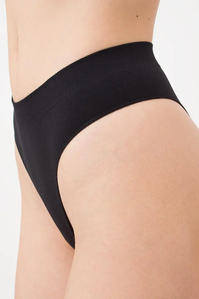 Seamless Ribbed Brazilian Briefs BRASILIAN BRIEFS RIB (black)