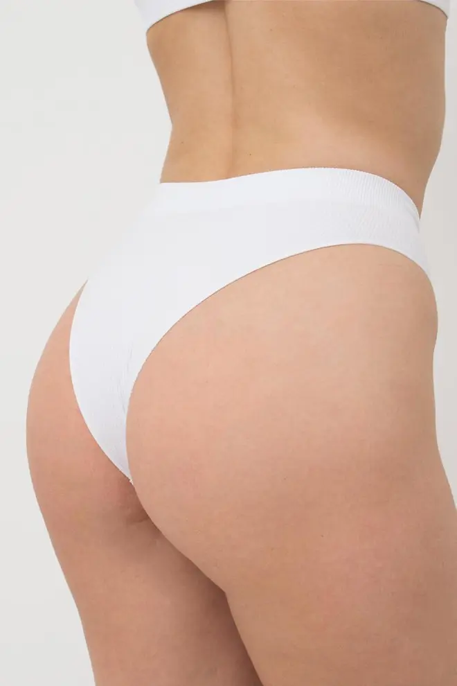 Nahtloser gerippter Brazilian Slip BRASILIAN BRIEFS RIB (white)