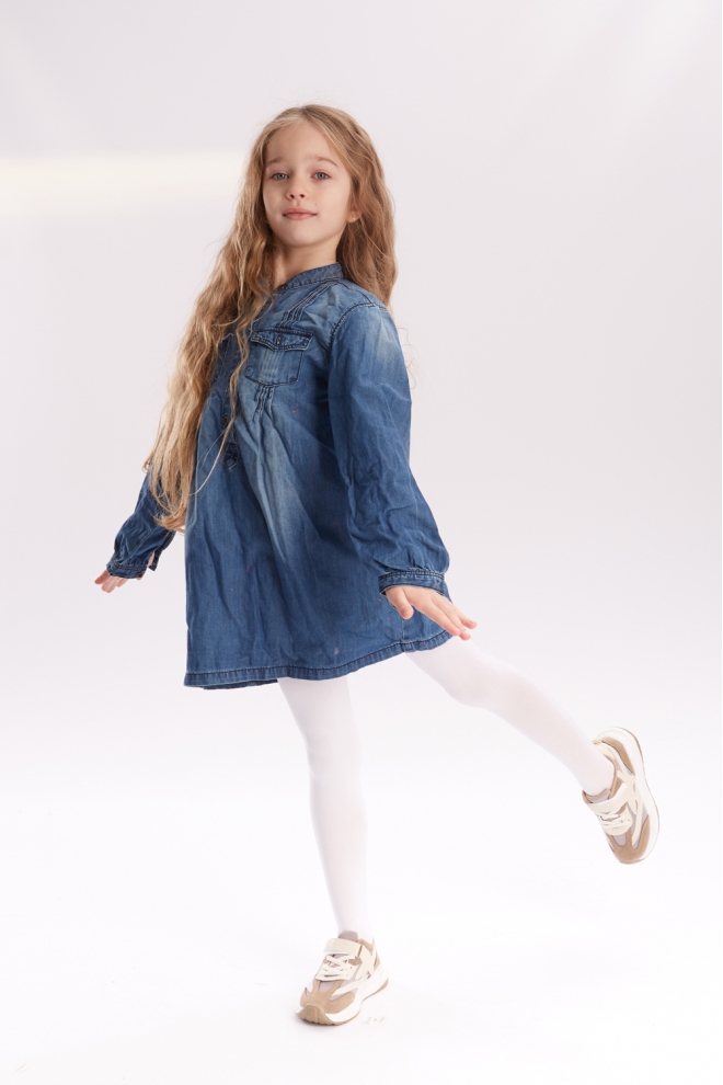 Children's warm tights BETTY 80 (bianco)