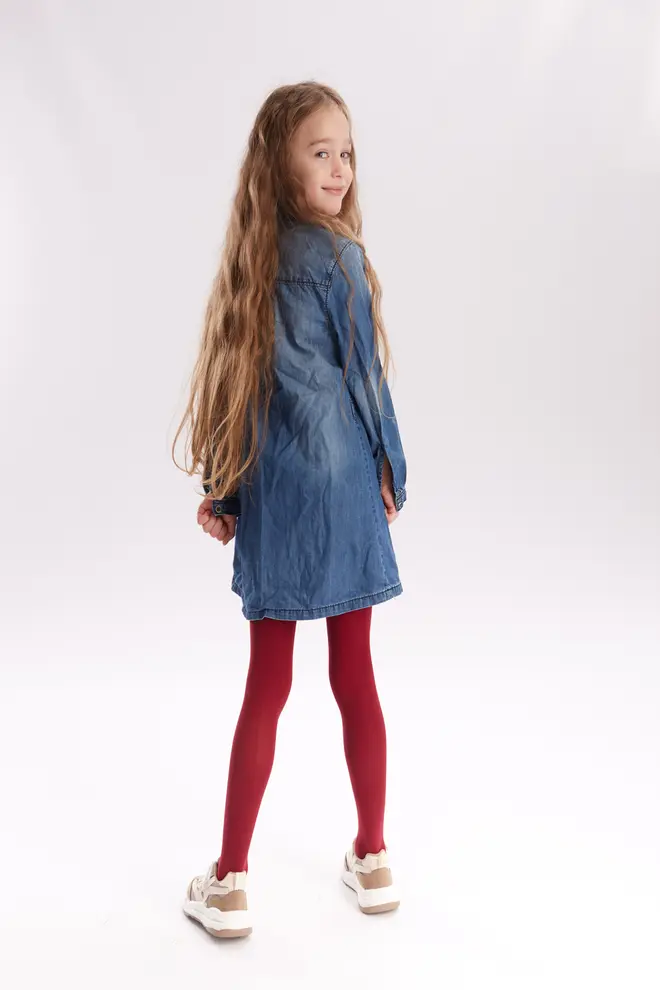 Children's warm tights BETTY 80 (granato)