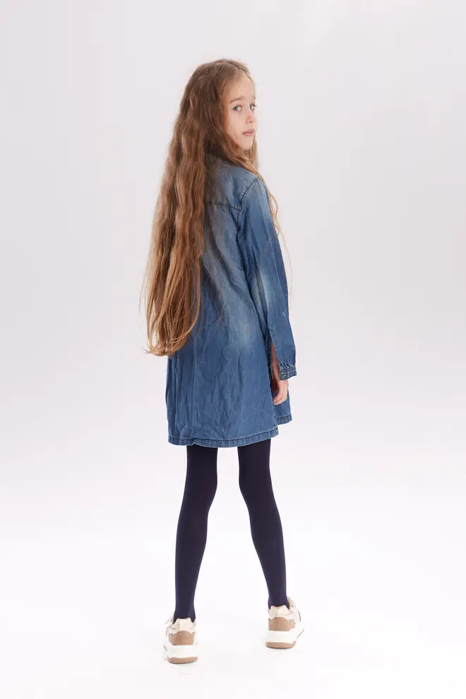 Children's warm tights BETTY 80 (marino)