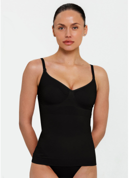 Nahtloses Unterhemd mit leichter Shaping-Wirkung – CAMI SHAPEWEAR (black)