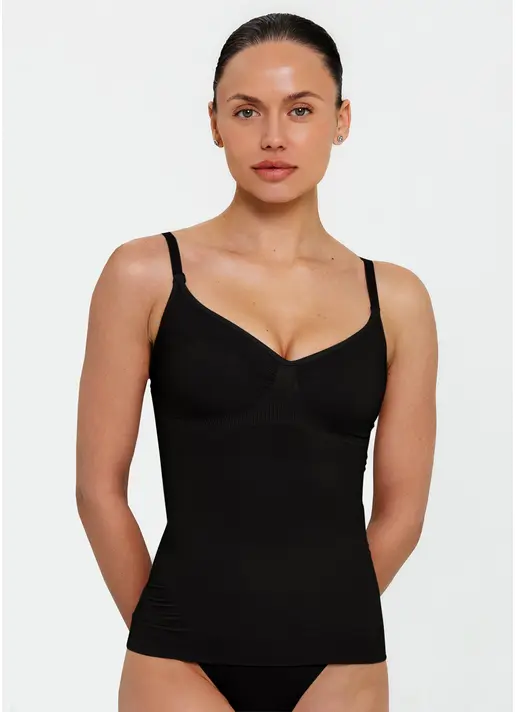 Nahtloses Unterhemd mit leichter Shaping-Wirkung – CAMI SHAPEWEAR (black) Nahtloses Unterhemd mit leichter Shaping-Wirkung – CAMI SHAPEWEAR (black)
