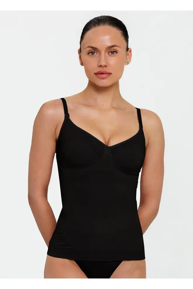 Nahtloses Unterhemd mit leichter Shaping-Wirkung – CAMI SHAPEWEAR (black)