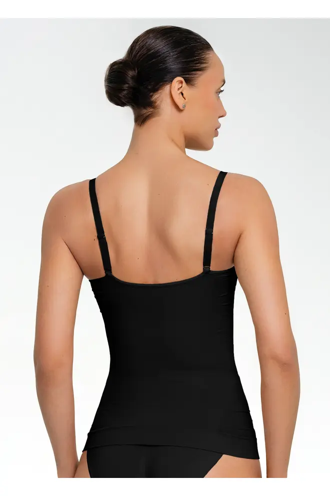 Seamless camisole with light shaping effect – CAMI SHAPEWEAR (black)