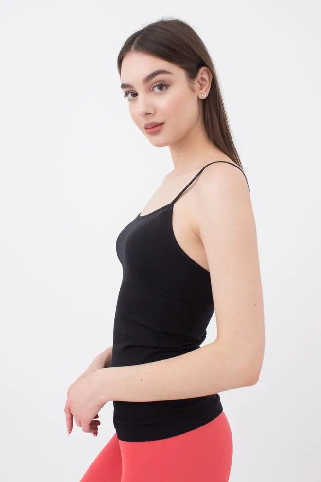Seamless camisole on thin straps CAMISOLE (black)