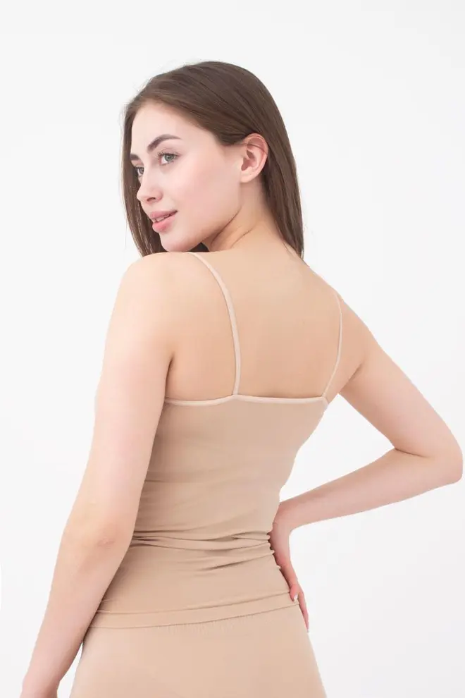 Seamless camisole on thin straps CAMISOLE (naturale)