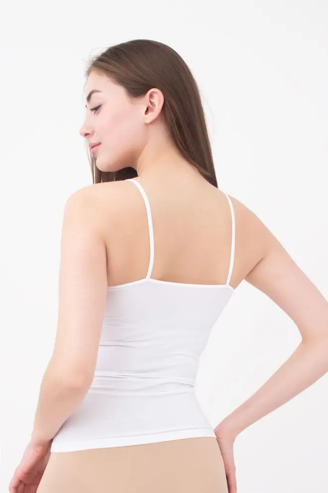 Nahtloses Tanktop mit dünnen Tragern CAMISOLE (white)