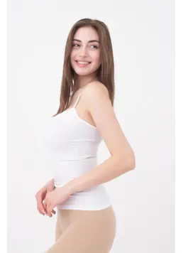 Nahtloses Tanktop mit dünnen Tragern CAMISOLE (white)