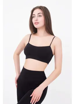 Geripptes Top mit Trägern CAMI TOP (black) Geripptes Top mit Trägern CAMI TOP (black)