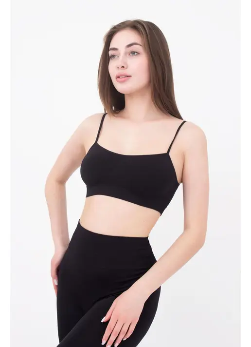 Nahtloses Trägertop CAMI TOP (schwarz) Nahtloses Trägertop CAMI TOP (schwarz)