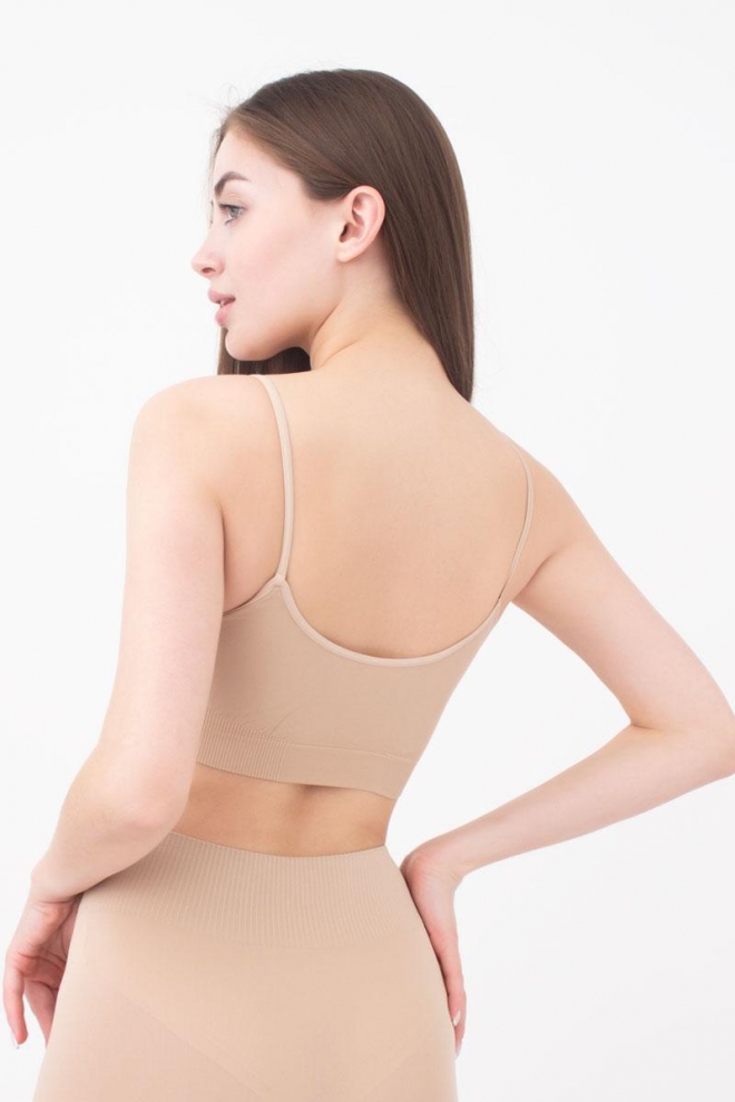 Geripptes Top mit Trägern CAMI TOP (naturale)