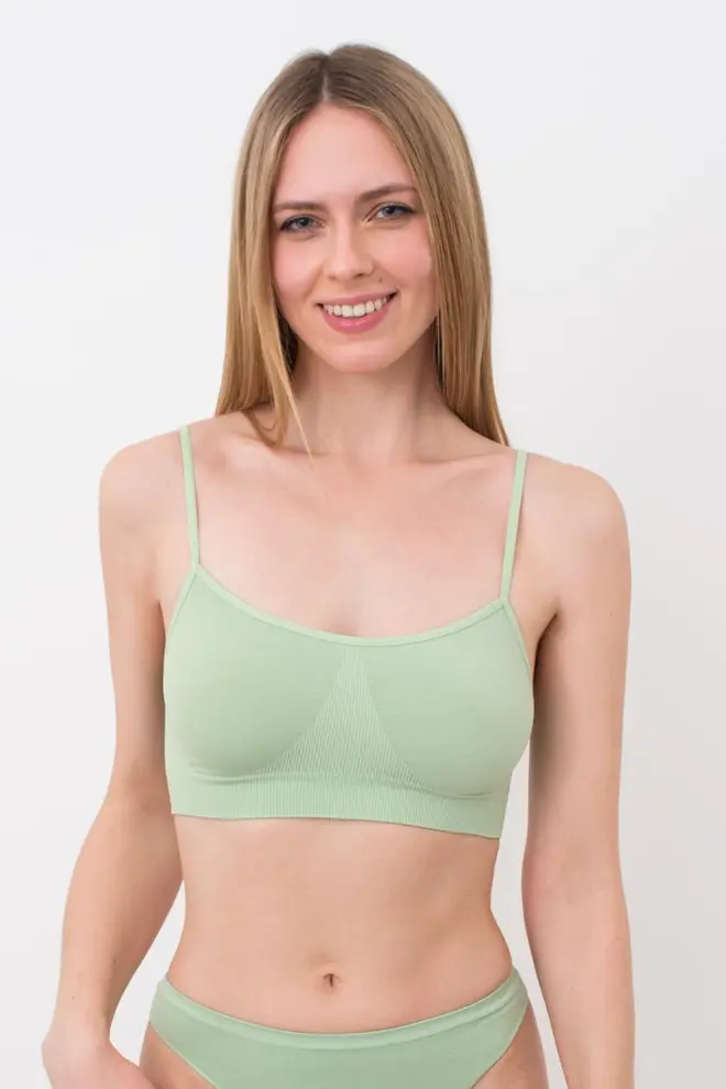 Geripptes Top mit Trägern CAMI TOP (kohlrabi)