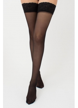 Strumpfe mit Ziernaht CHIC 20 calze den (nero)