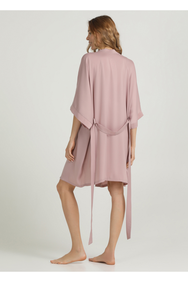 Robe made of crinkle-effect silk CREME FOLD 7205/050 (soft rose)