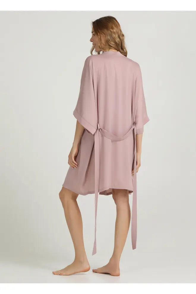 Morgenmantel aus Crinkle-Seide CREME FOLD 7205/050 (soft rose)