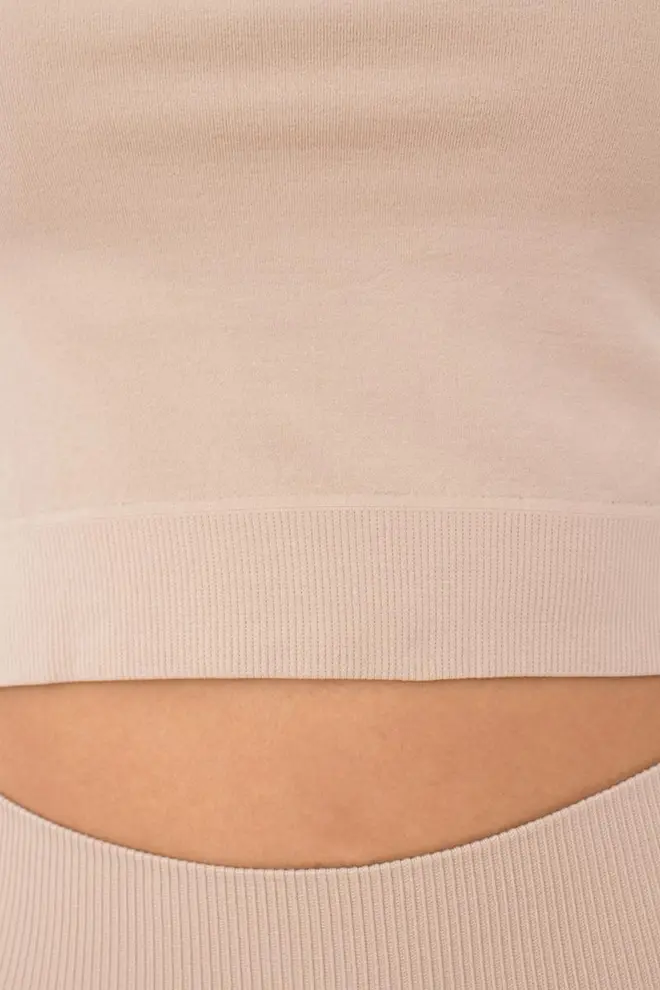 Short Top with Long Sleeves CROP TOP (naturale)