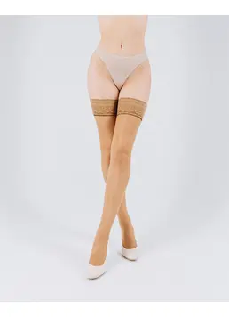 Strumpfe mit Ziernaht CHIC 20 calze den (daino/nero)