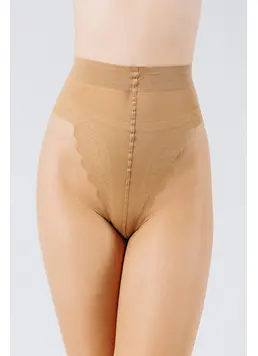 Tights with stylish seam CHIC 20 den Bikini (daino/nero)