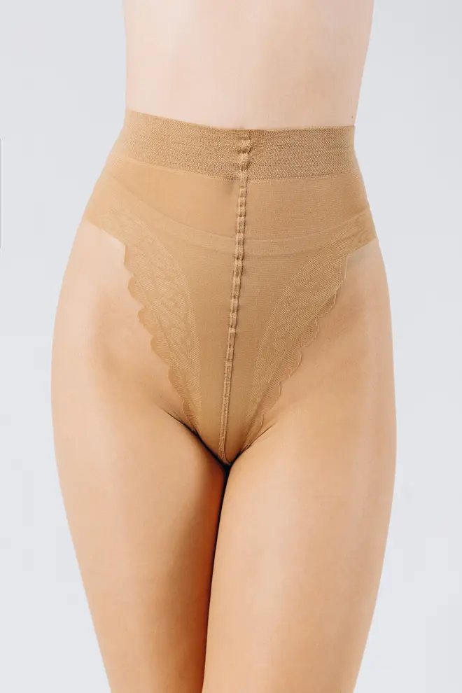 Strumpfhose mit Hinternaht CHIC 20 den Bikini (daino/nero)