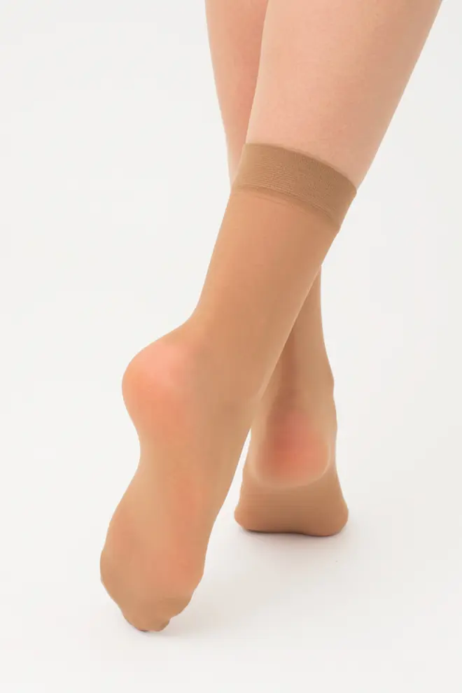 Klassische Damensocken, 2er-Pack EASY 15 CALZINO (caramel)