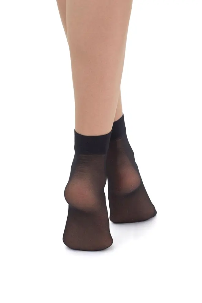 Klassische Damensocken, 2er-Pack EASY 15 CALZINO (nero)