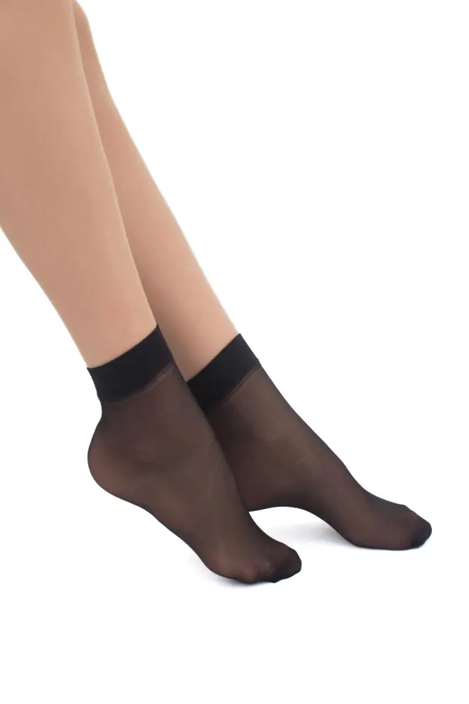 Klassische Damensocken, 2er-Pack EASY 15 CALZINO (nero)