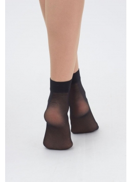 Classic women's polyamide socks (2 pairs) EASY 40 den (nero)