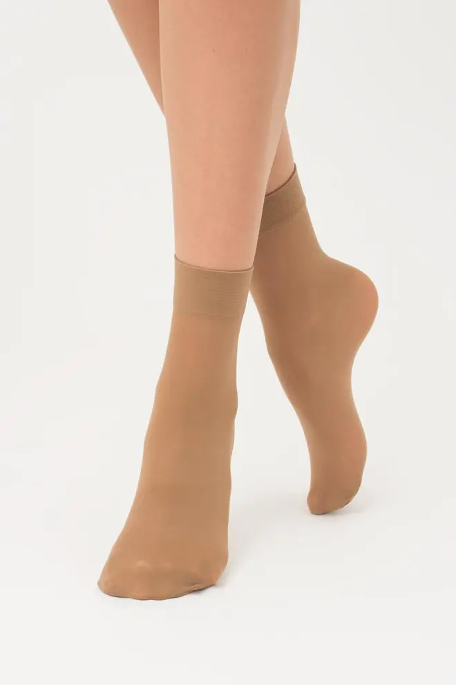 Classic women's polyamide socks (2 pairs) EASY 40 den (caramel)