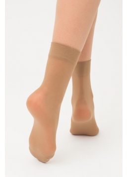 Classic women's polyamide socks (2 pairs) EASY 40 den (caramel)