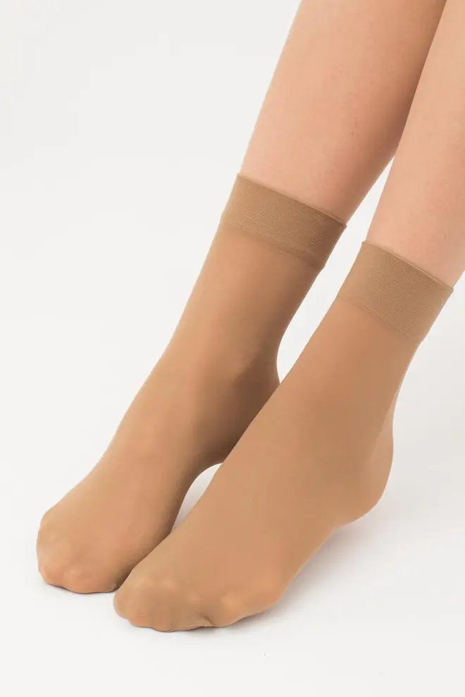 Classic women's polyamide socks (2 pairs) EASY 40 den (caramel)