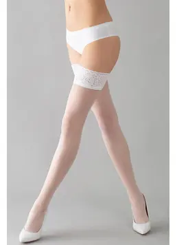 Strumpfe mit Spitze auf Silikonbasis EMOTION 20 den (bianco)