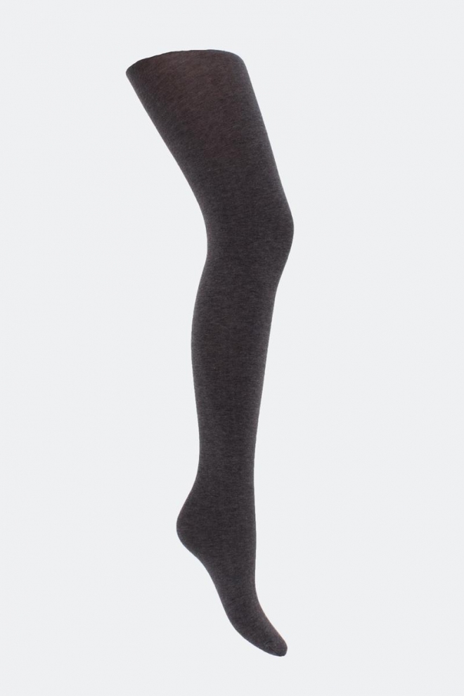 Einfarbige Baumwollstrumpfhose für Kinder ENJOY COTTON (dark grey melange)