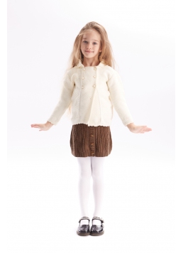 Einfarbige Baumwollstrumpfhose für Kinder ENJOY COTTON (bianco)
