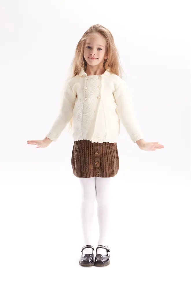 Plain children's cotton tights ENJOY COTTON (bianco)