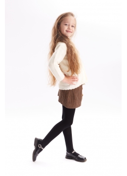 Einfarbige Baumwollstrumpfhose für Kinder ENJOY COTTON (nero)