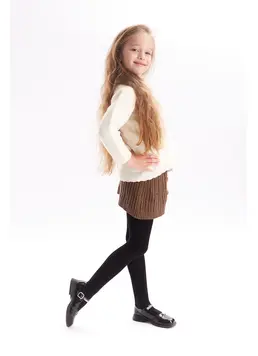 Einfarbige Baumwollstrumpfhose für Kinder ENJOY COTTON (nero)