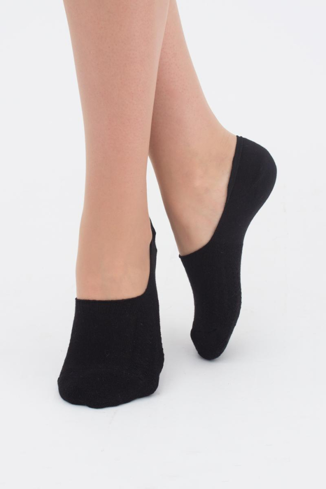 Classic women's no-show socks WF1 TERRY CLASSIC [WFC/TeSk-cl] (black)