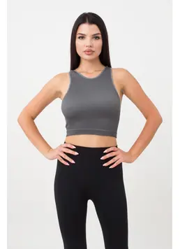 Nahtloses geripptes Top HALTER TOP RIB (poppy seed) Nahtloses geripptes Top HALTER TOP RIB (poppy seed)