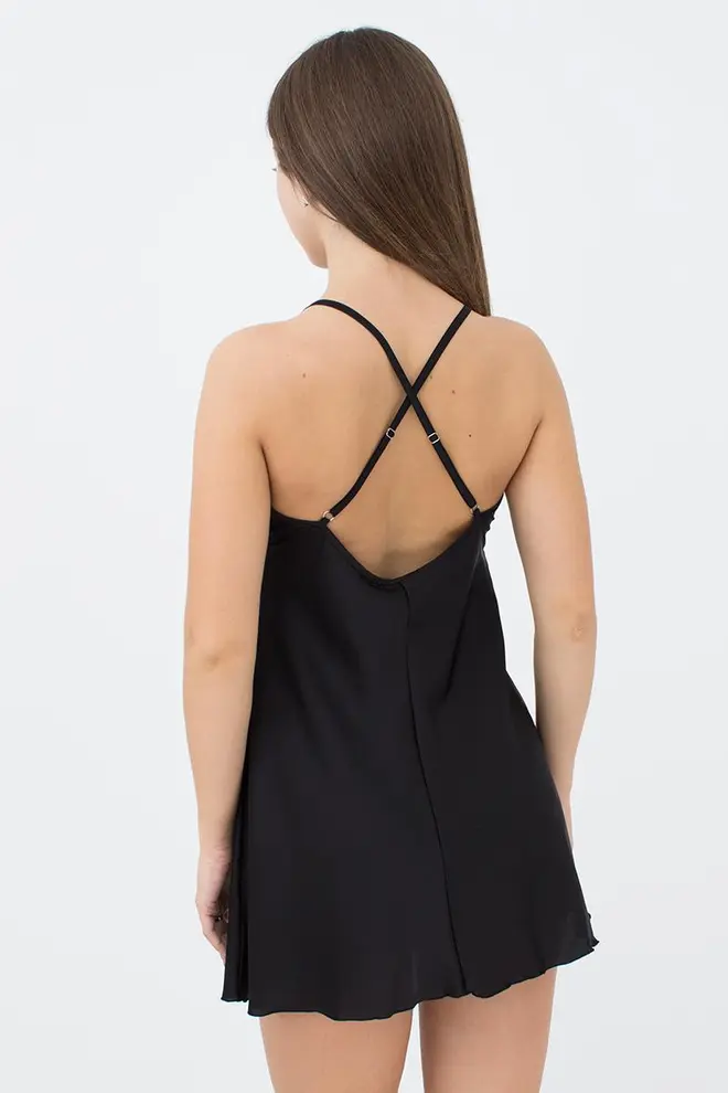 Nachthemd aus Seide HELENA 8011/051 (black)