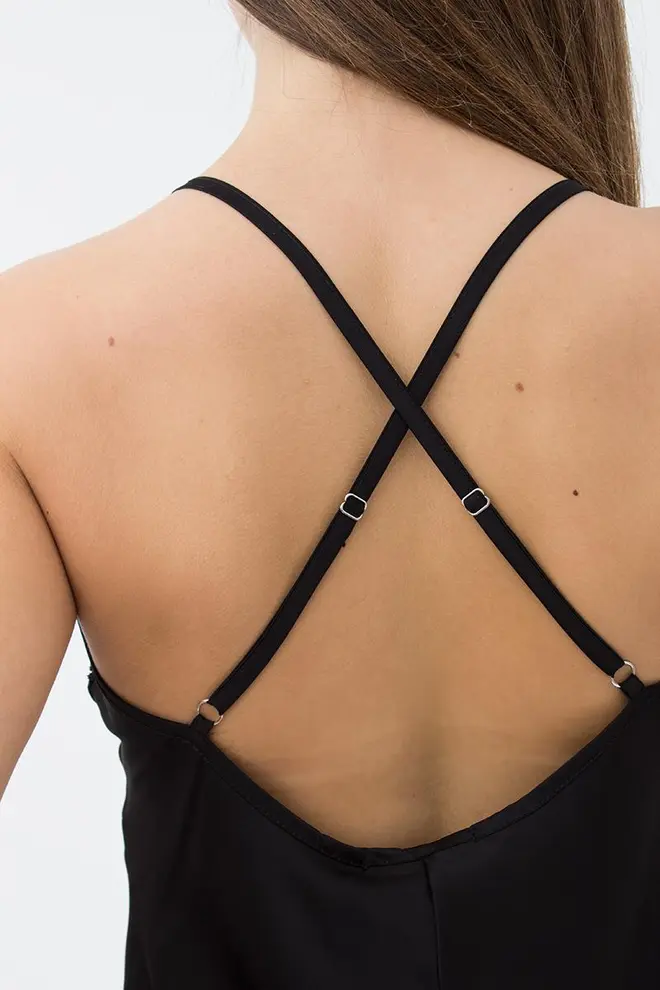 Nachthemd aus Seide HELENA 8011/051 (black)