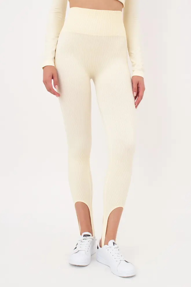 Gerippte Leggings mit Fusssteg LEGGINGS RIB STRIPE (milk) Gerippte Leggings mit Fusssteg LEGGINGS RIB STRIPE (milk)