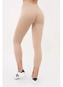 Безшовні легінси в рубчик зі штрипками LEGGINGS RIB STRIPE GIULIA x Lichi by Lichi (nude), бежевий