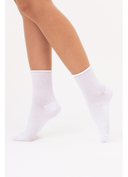 Women's ribbed socks WS3 FASHION 060 (white)