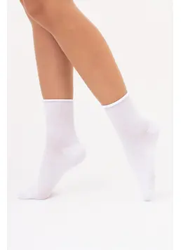 Gerippte Damensocken WS3 FASHION 060 (white)