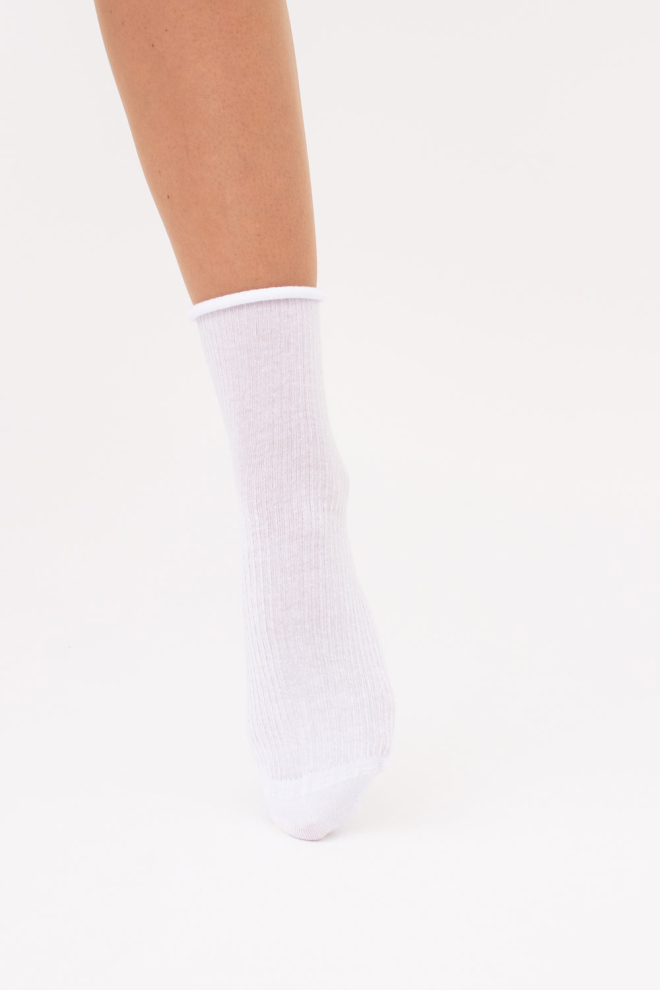 Women's ribbed socks WS3 FASHION 060 (white)