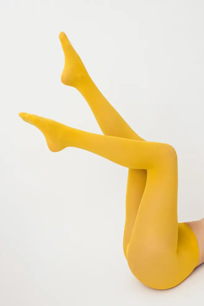 Warme Mikrofaser-Strumpfhosen BLUES 3D 70 den (yellow moon)