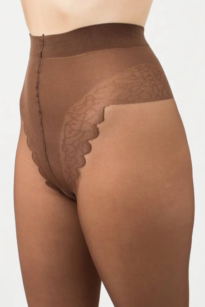 Tights with stylish seam CHIC 20 den Bikini (cappuccino)